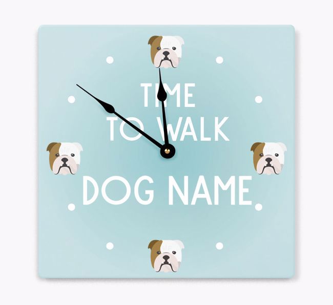 Time To Walk...: Personalized {breedFullName} Wall Clock